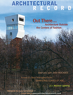 Cover image for the Architectural Record, February 2001 publication