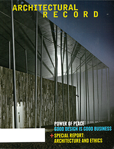 Cover image for the Architectural Record, June 2014 publication