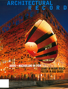 Cover image for the Architectural Record, May 2011 publication