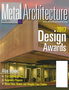 Cover image for the Metal Architecture, July 2017 publication