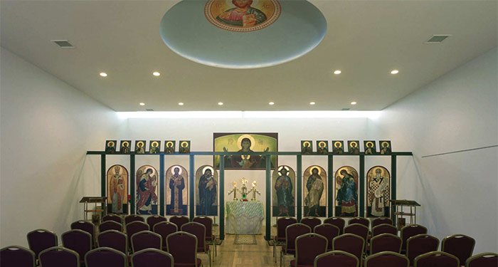 St. Nicholas Eastern Orthodox Church video thumbnail of eastern orthodox church under a dome of religious illustrations