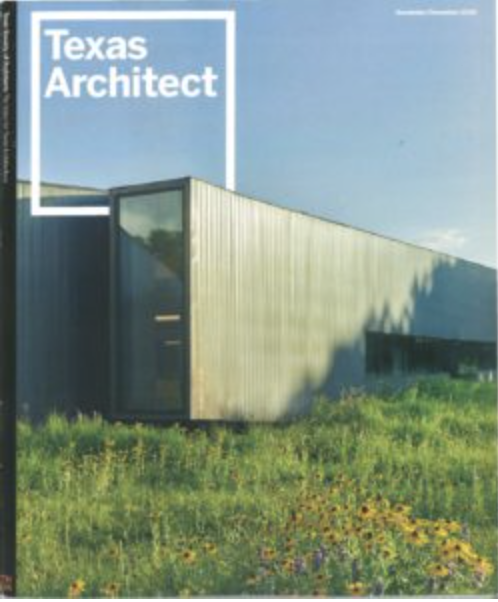 Cover image for the Texas Architect, November/December 2020 publication